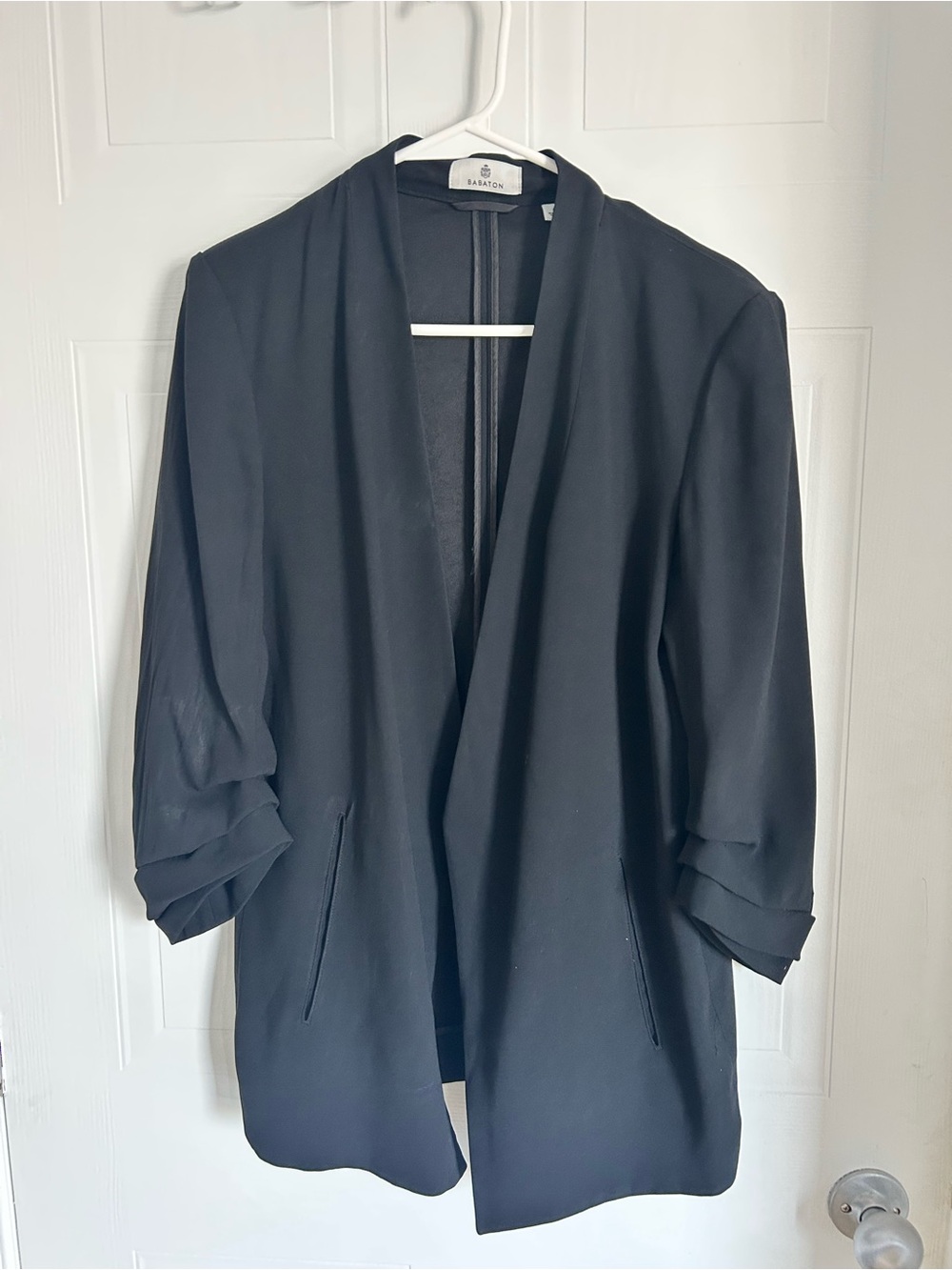 Babaton Black Open-Front Blazer